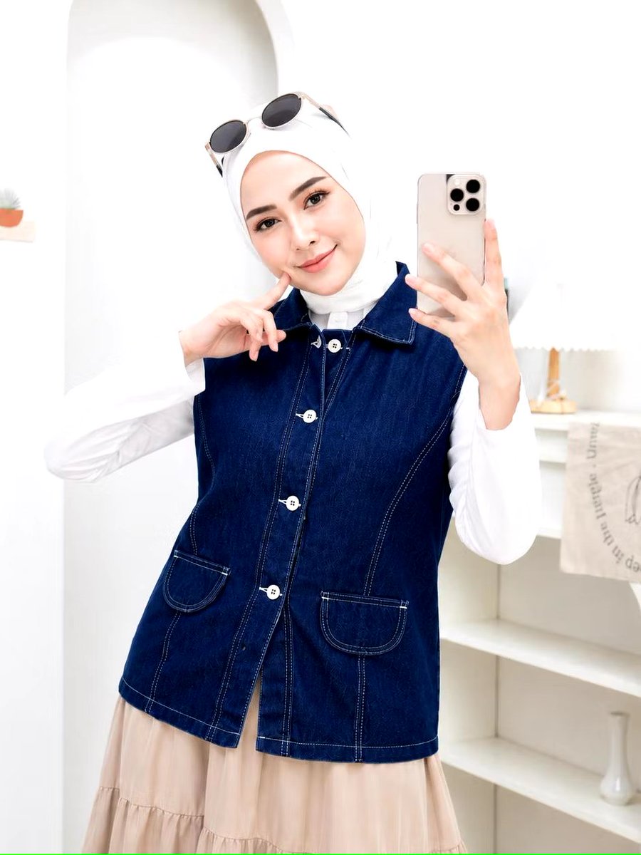 cherishthetic's tweet photo. jaket &amp; vest denim simpel tapi tetep kece! 😎
pas buat di mix &amp; match ke gaya santai atau semi formal 🤍💙 https://t.co/boIUO6fXPD