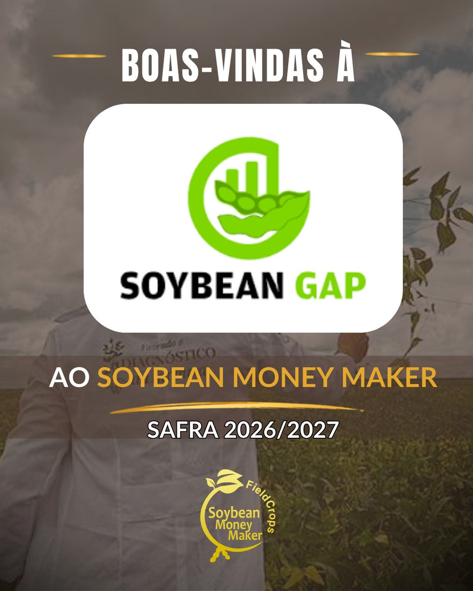 efieldcrops's tweet photo. BEM-VINDA, SOYBEAN GAP! 🌱

É com grande satisfação que damos as boas-vindas à Soybean Gap ao Soybean Money Maker, safra 2026/2027!

Com a Soybean Gap reforçarmos nosso compromisso em aumentar a lucratividade do produtor rural.

#soybeanmoneymaker #soybeangap #agro #soja  #lucrar https://t.co/XfUhWxSVIT