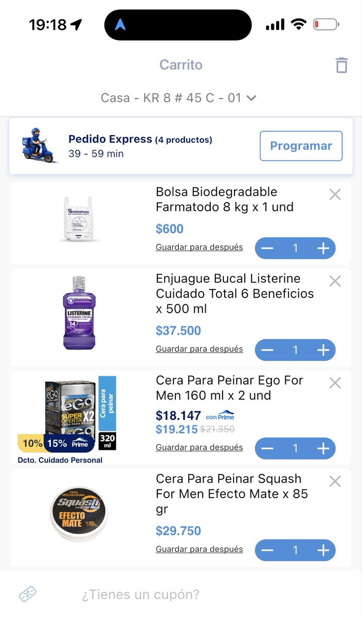 JuanAndresJD's tweet photo. Mi hermano, que no paga Farmatodo Prime, busca productos y le aparecen con promoción para antojarlo de suscribirse.

Yo sí pago Prime: ya no me aparecen las mismas promociones y, además, me suben el precio de los productos. 🤡 (pantallazos casi al tiempo) @Farmatodo @sicsuper https://t.co/MUAiEWfRUK