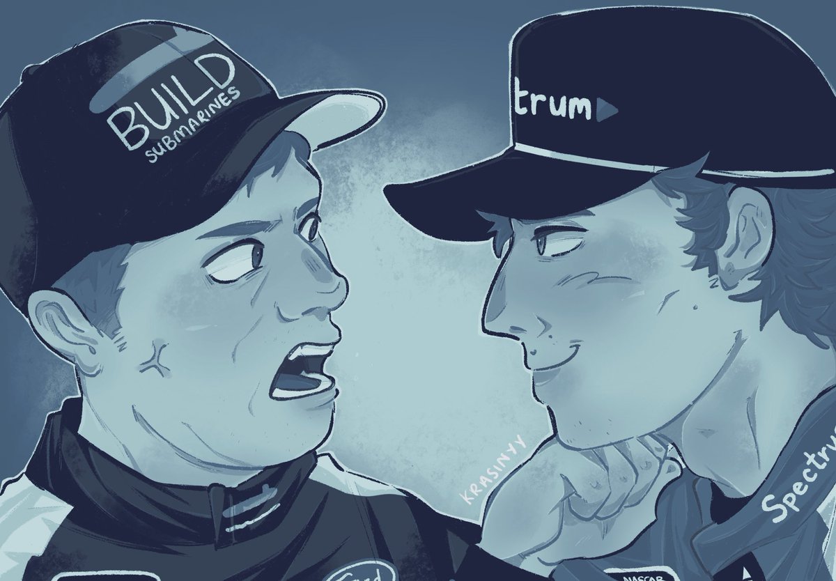 krasinyy's tweet photo. posting utter bullshit #carsonhocevar #bradkeselowski #nascartwt #nascar https://t.co/DbjMXaselU