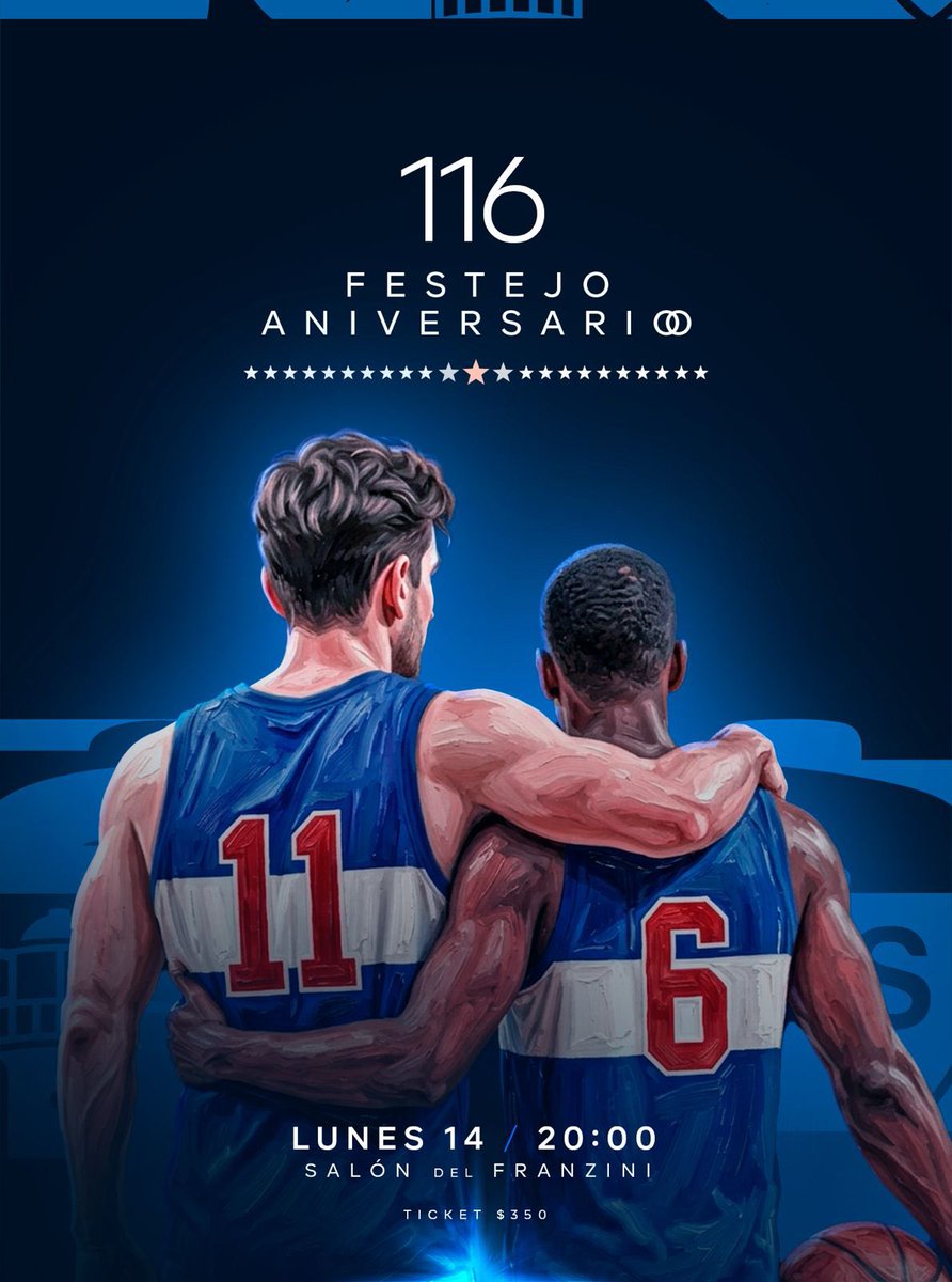 DSCbasquet's tweet photo. 𝟏𝟏𝟔 𝐃𝐄 𝐒𝐏𝐎𝐑𝐓𝐈𝐍𝐆 

Ya están a la venta las entradas para la celebración del 116 aniversario de Sporting.

🗓️Lunes 14
🕣20:00
📍Salón del Franzini
🎟️Ticket $350 (Incluye comida y bebida)
💻Entradas disponibles en la web

Sorteos, presentación del plantel y más. https://t.co/5HNVUpSOR9