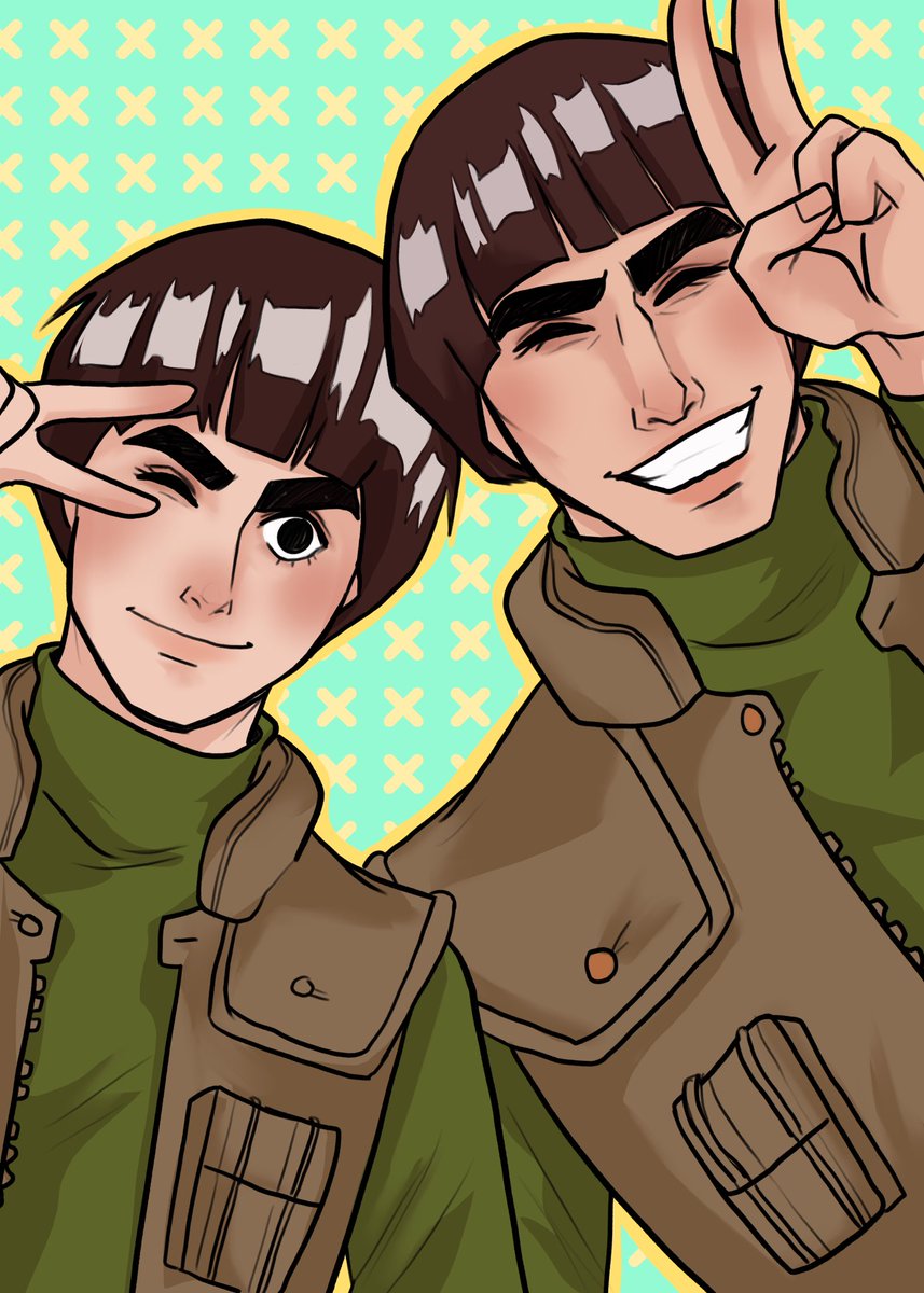 DaniMarieDraws's tweet photo. Redo of my classic Team Might Guy portraits!! It’s fun to see how I’ve grown as an artist. I wish I had the original art but it got lost with the dead iPad I can’t restart 😭 

#rocklee #mightguy #neji #tenten #naruto https://t.co/88KMZAvCPb