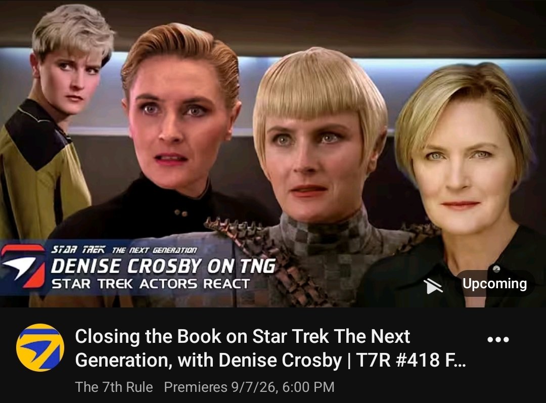 Malissa_Longo's tweet photo. The @7thRule continues to close the books on The Next Generation. @TheDeniseCrosby stops on by to share her memories from being on the show at 6pm PST/9pm EST!!! 
https://t.co/p9ihbv8Wpp https://t.co/luOmFN7pEE