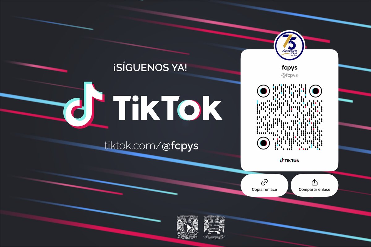 UNAM_FCPyS's tweet photo. 📱✨ ¡Síguenos también en TikTok!
Entérate de todo lo que pasa en la FCPyS, disfruta contenido exclusivo y vive la experiencia universitaria desde otra perspectiva. 👀💙💛
🔗 https://t.co/1ivKfVwdbc
#FCPyS #TuNuevaFCPyS #UNAM #TikTok https://t.co/JGUqqQ5gmi