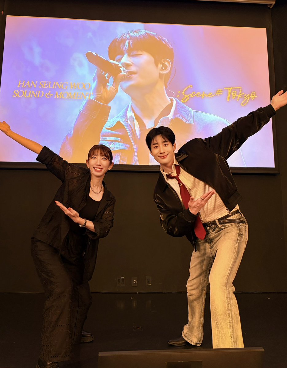 haengci's tweet photo. ［#HANSEUNGWOO SOUND &amp; MOMENT: Scene TOKYO］2回公演MCを務めさせていただきました🎤
今年デビュー10周年を迎えられるハン・スンウさん。VICTON 、X1 のリーダーとして、ソロアーティスト #ハンスンウ として歩んできた10年間✨HAN_Aの皆様と沢山の思い出を振り返った意義深いお時間でした👍🏻#한승우 https://t.co/V6yP7IMkcx