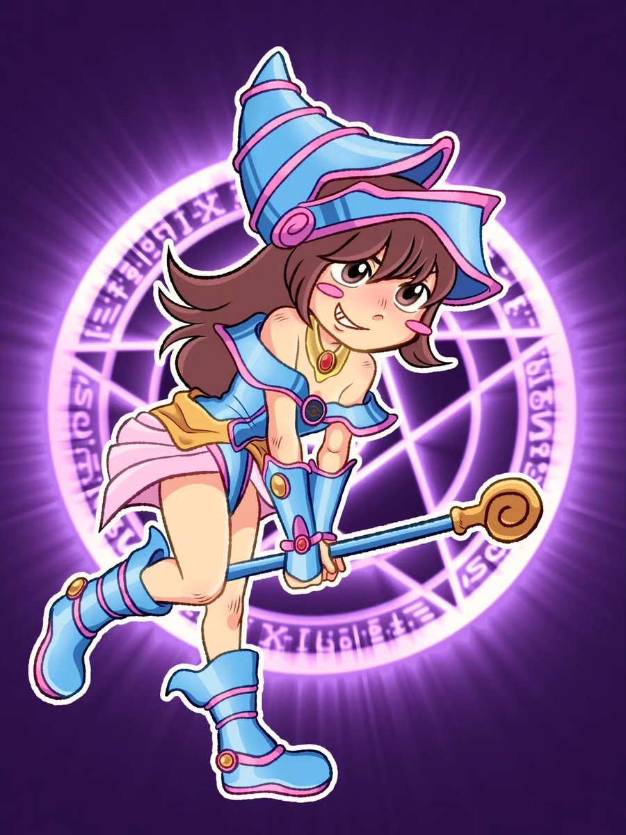 Nikyartstudio's tweet photo. My OC cosplaying as Dark Magician Girl from Yu-Gi-Oh!  #yugioh #AnimeFanArts #digitalartㅤㅤㅤㅤ https://t.co/GZUFSVUm1M