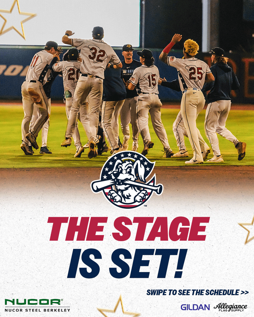 ChasRiverDogs's tweet photo. Let the games begin! See you tomorrow for Game 1 in Hickory. #LetFreedomBark https://t.co/SRJhMgvGaT