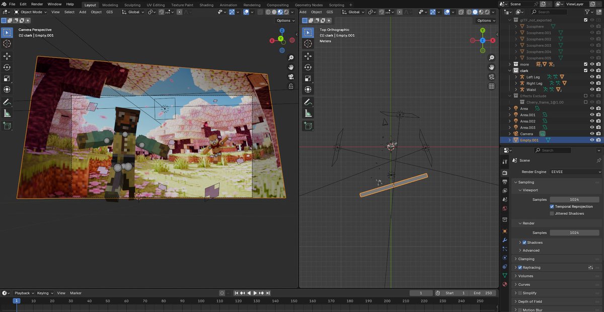 Domorepa's tweet photo. He estado estos días jugando con un amigo al minecraft y me ha dado por hacer estos renders en blender según avanza el juego https://t.co/oMLcEhALxE