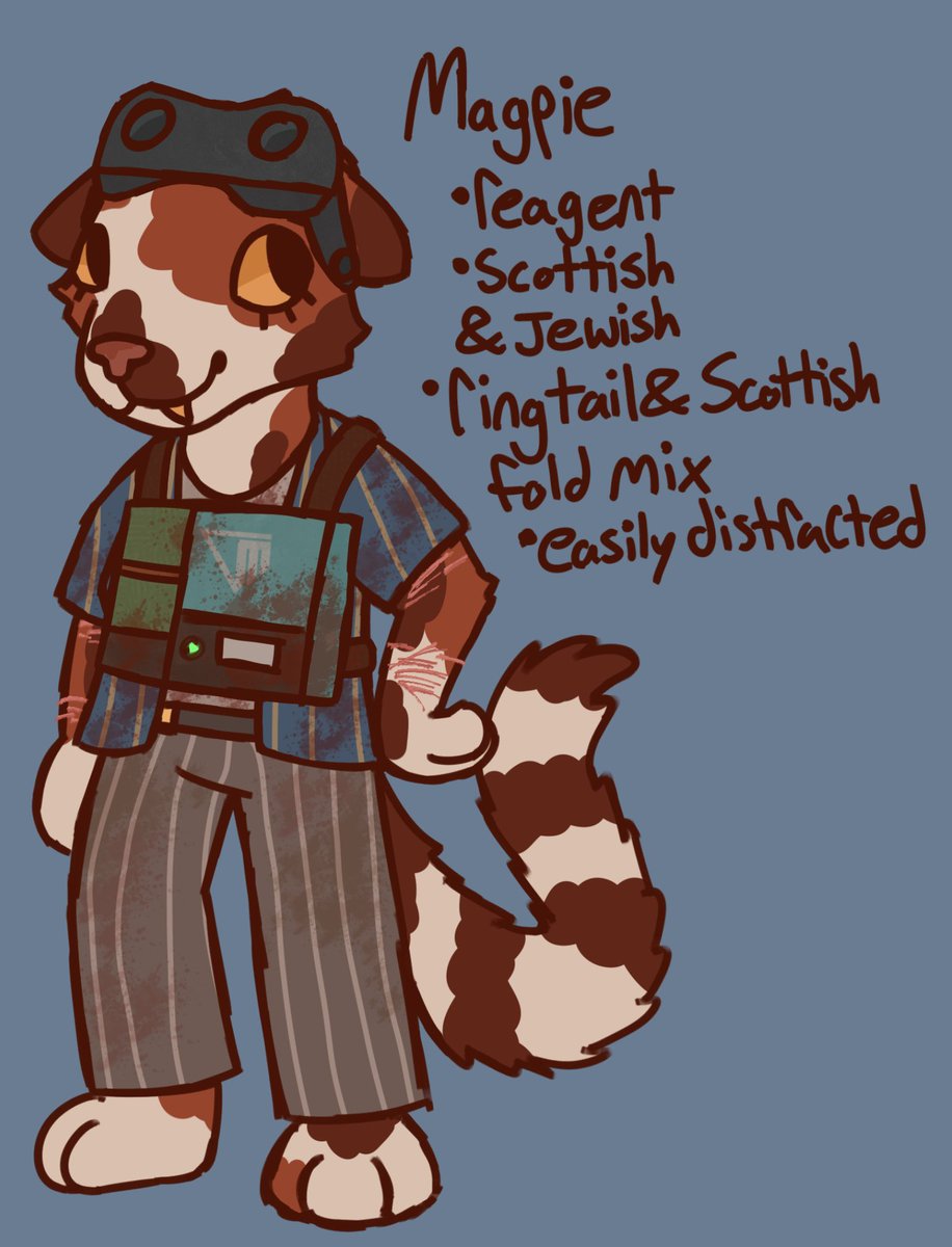 lesbianraccooon's tweet photo. I have a reagent oc but I fucking hate drawing humans so she’s this thing instead 👍 #outlasttrials #reagent https://t.co/JnOOTBxct8