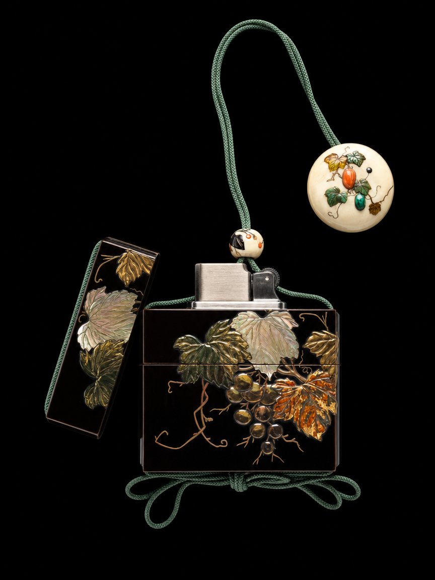 heyshrinath's tweet photo. What if a lighter was designed like something you’d keep for generations?
For the #FLORAMuseum challenge, I took the Japanese Inrō from The Met’s archive and reinterpreted its design logic as a contemporary lighter case. https://t.co/WKz1u3dAEw