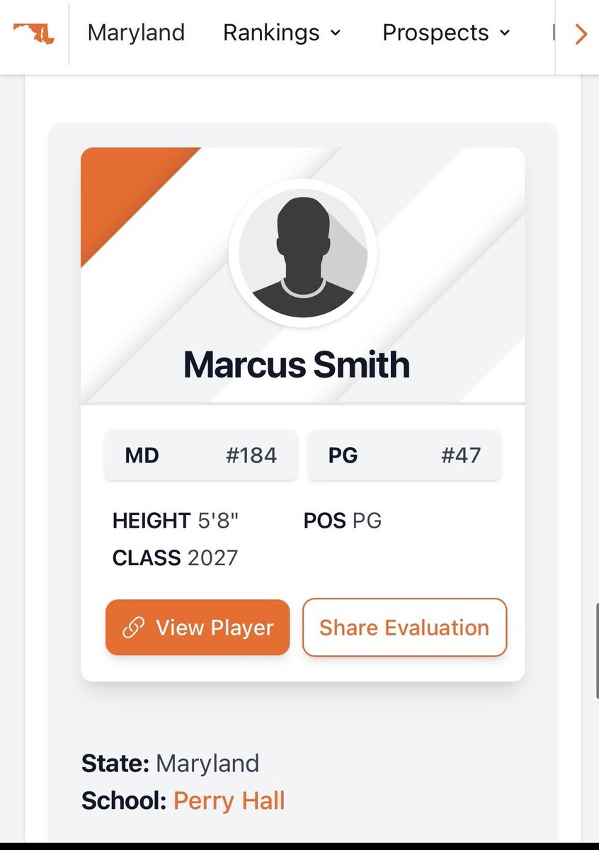 MarcusSmithjr_'s tweet photo. Blessing to be ranked 47 in PG position in the state of Maryland. More work to do 🙏🏾 #agtg #repost https://t.co/00VlQsNKPM