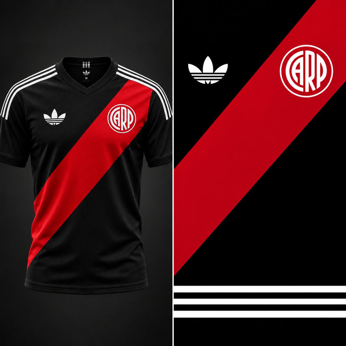 StatsMillo's tweet photo. ‼️ 🚨 Se filtró el diseño de la camiseta visitante de River 🐔 para la siguiente temporada 🔜

👉 La camiseta visitante de Adidas combinará una base negra ⚫️ con una banda roja 🔴 y detalles blancos ⚪️

✳️ Concepto realizado por @tomasblase 

 ℹ️ @Footy_Headlines https://t.co/JyOAGfzXUG