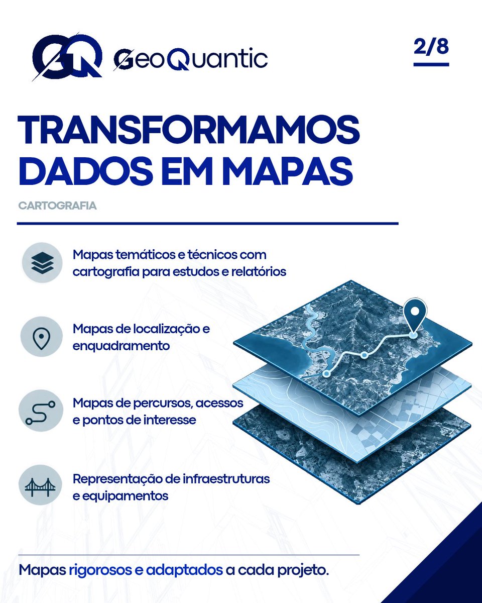 GeoQuantic's tweet photo. Conheces realmente o teu território? 

A GeoQuantic transforma dados geográficos em mapas, análises e visualizações 3D que tornam o território mais fácil de compreender.

Desliza para conhecer os serviços e perceber como ajudamos no teu projeto.

#GeoQuantic #Cartografia #SIG https://t.co/MjY58Z6Xpx