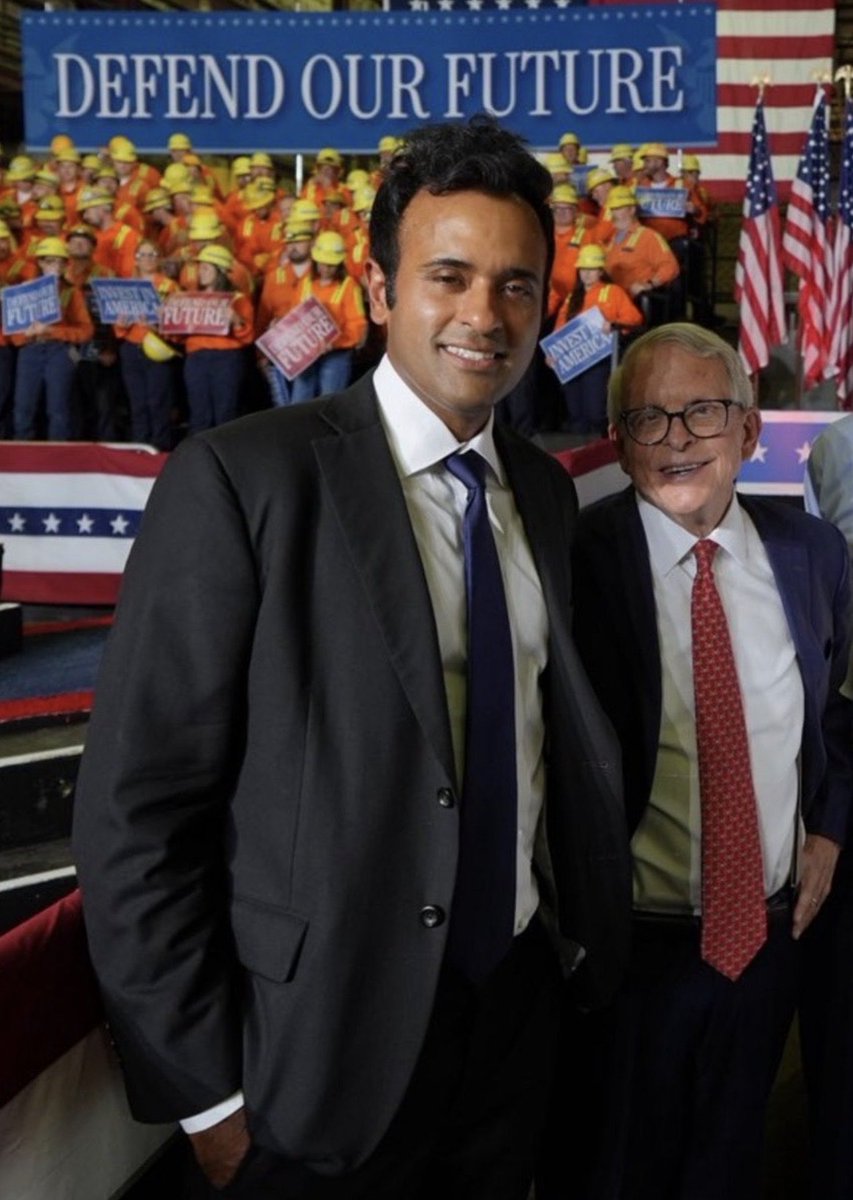 4thRailOhio's tweet photo. 🦺🚧 HAPPY LABOR DAY TO @GovMikeDeWine and to all his employees who will be losing their jobs when the Governor’s endorsed candidate @VivekGRamaswamy loses in November.

You can keep your cheap foreign imports. Ohio ain’t buying it. https://t.co/vlvg2DZEDK