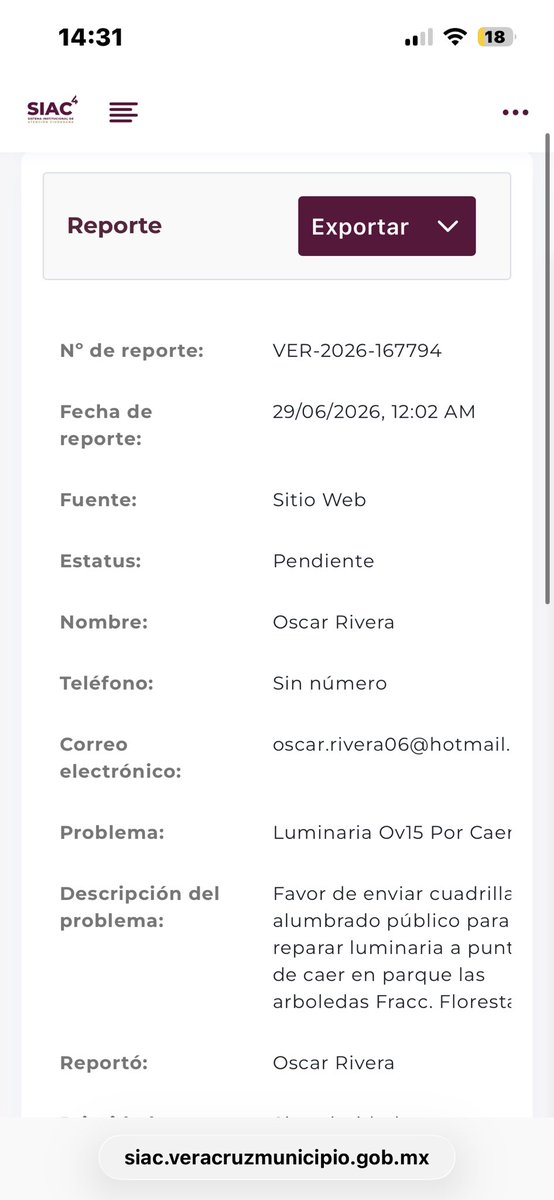 Oz_Rivera's tweet photo. @espejohernandez su valioso apoyo para resolver solicitud se ha insistido por varios meses a través de la plataforma digital sin obtener solución https://t.co/rVv1SsxIsU