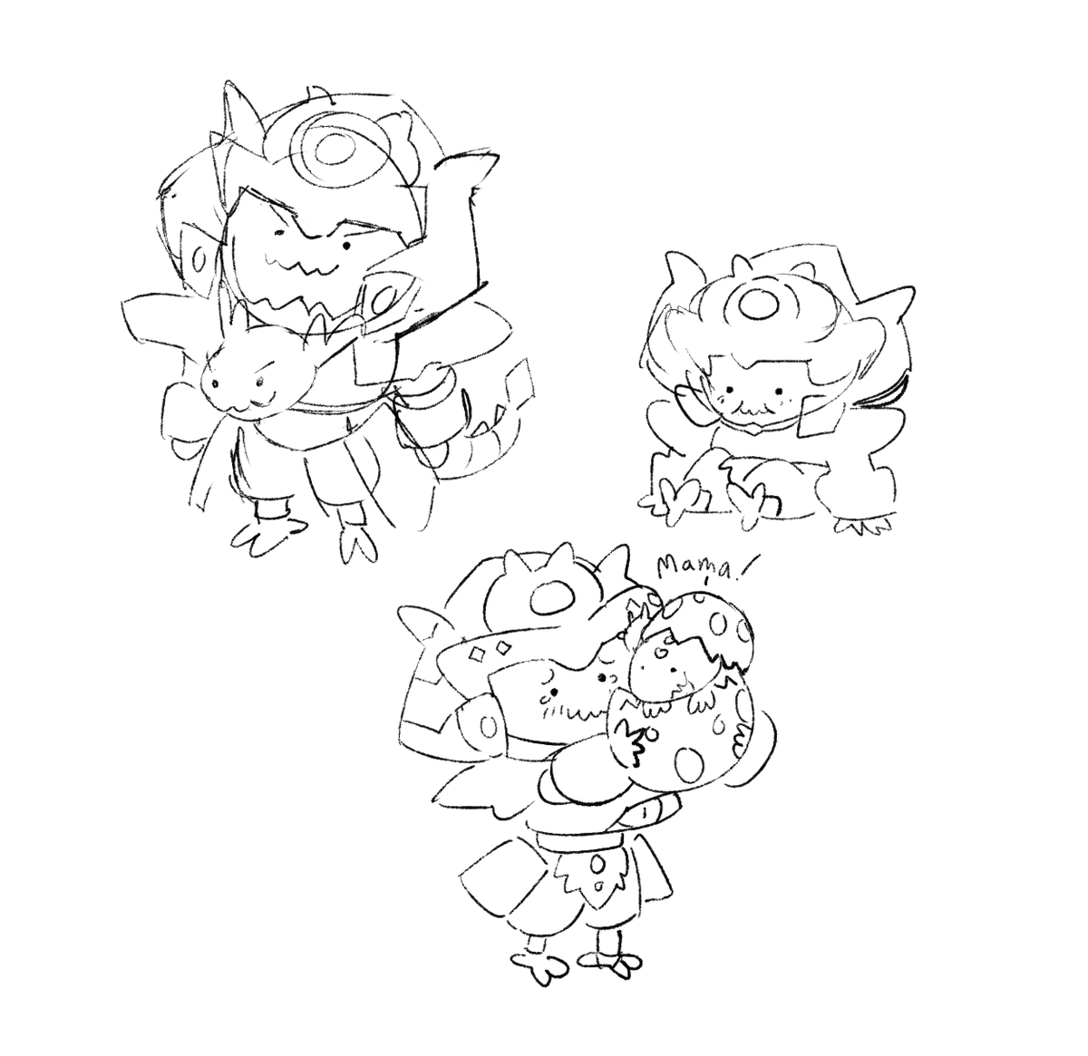 PalmtreePanic's tweet photo. i like doodling tyrant zero with chicken legs. also the first day back to school after the end of s3 might be awkward https://t.co/rtdcCon0IC