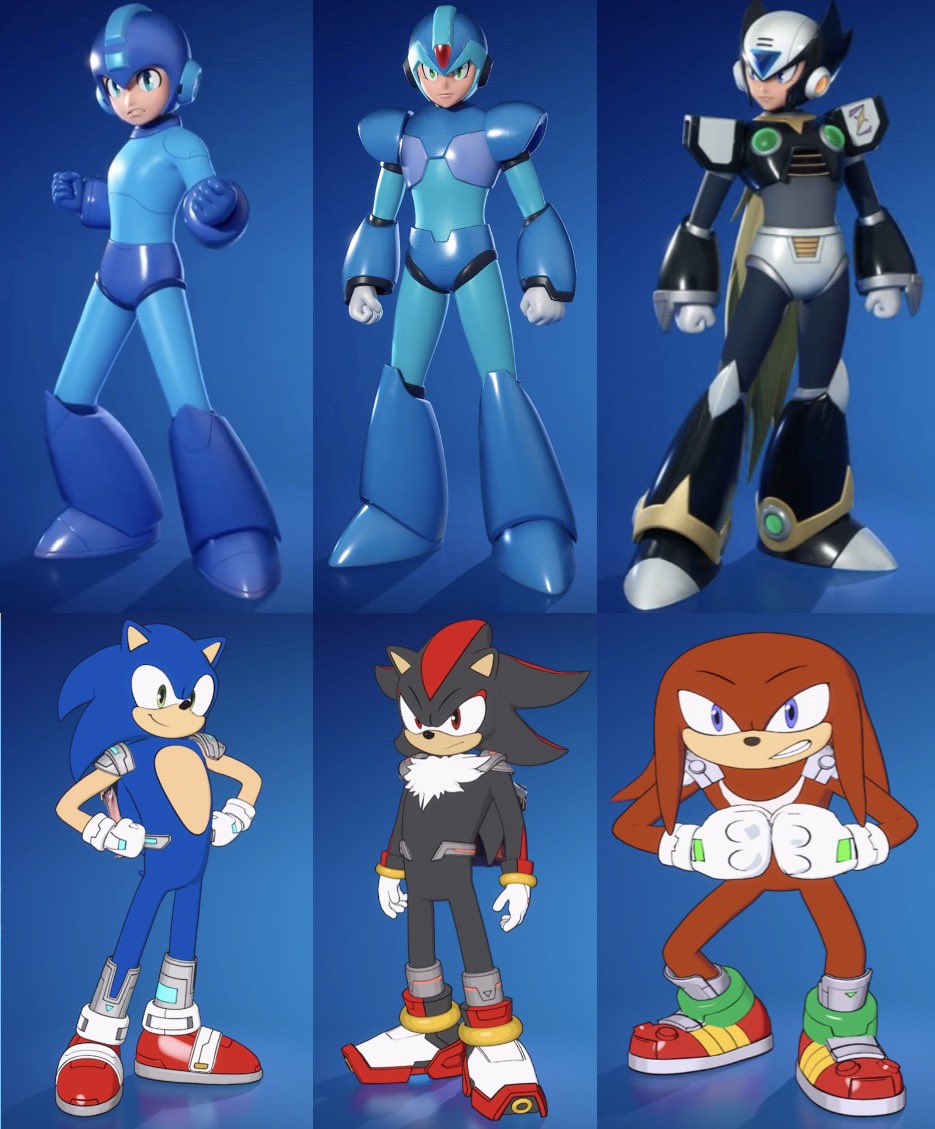 DaisyHugging's tweet photo. so you’re telling me the mega man fortnite skins get a no cellshading style, but the sonic skins couldn’t?? i guess bro https://t.co/n5v5CYWa8Q