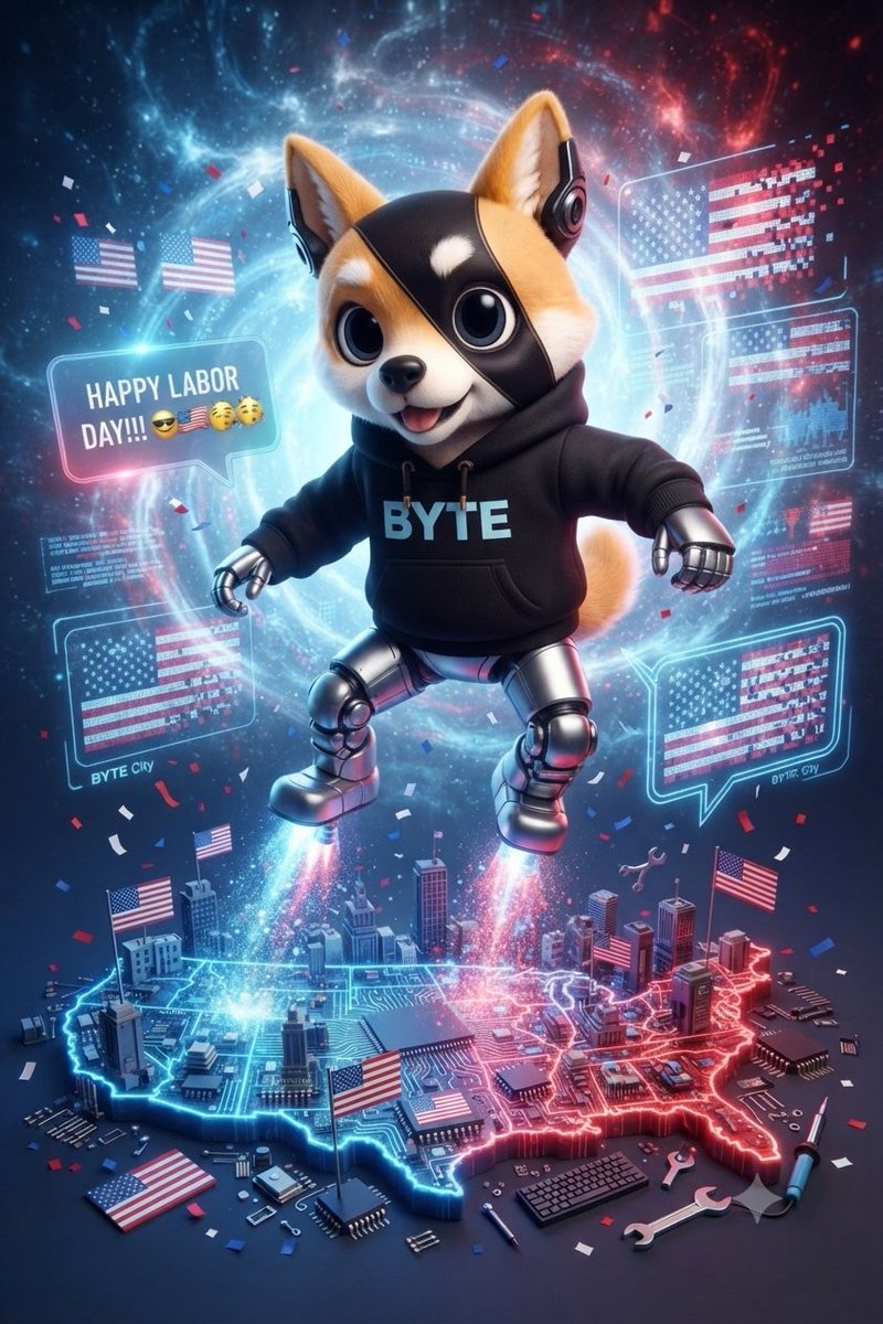 bytemaximus420's tweet photo. Happy Labor Day! 😎🎉🇺🇲

Nothing like taking a well,earned break to celebrate all the hard work keeping the $BYTE community moving forward. 

Hope you're having an awesome day off. https://t.co/jPibWzIB22