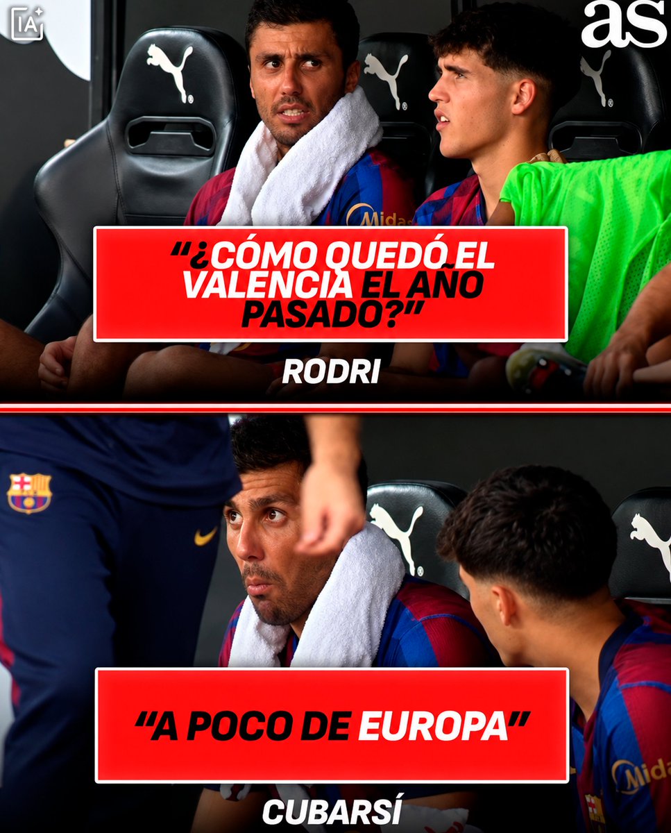 diarioas's tweet photo. 💥 OJO a las palabras de RODRI sobre el Valencia que ha captado @ElDiaDespues 

#valencia #barcelona #rodri https://t.co/nMNkOuechX