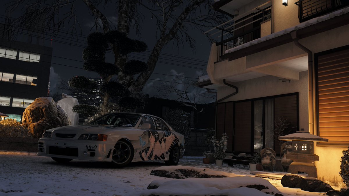 JusoD_'s tweet photo. One of those cars I actually dream about IRL.
Thanks for this beautiful livery!

🚘 1997 Toyota Chaiser Tourer V 
🐈‍⬛ Kiryuu Kikyou
Designer: @Vvinda_go
Tune: 135 879 170

#Forzahorizon6 #FH6 #Itasha https://t.co/GVYq6wP6Pt