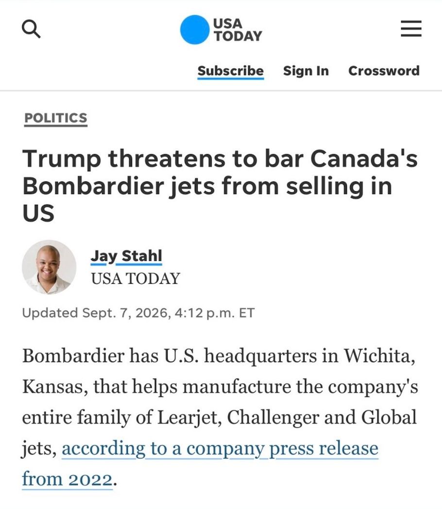 cindy4kansas's tweet photo. Donald Trump is threatening to ban Bombardier from selling in America, putting 1,200 Wichita jobs at risk in a pointless trade war. 

From tariffs to beef imports, Ty Masterson refuses to stand up to his bosses in Washington. 

I'll always stand up for Kansas workers. He won't. https://t.co/BAABNd5q2G