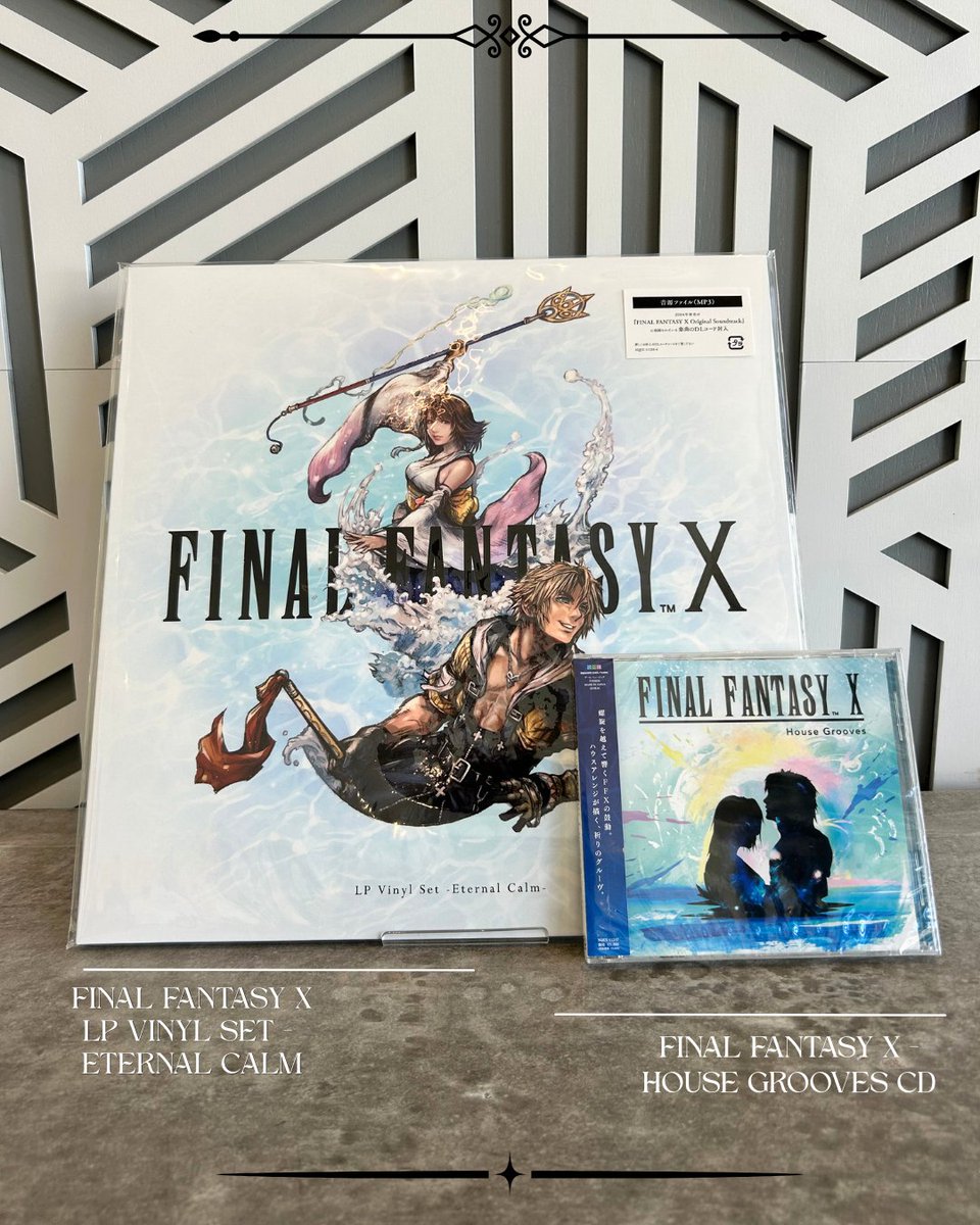 sqexcafela's tweet photo. This year, we celebrate the 25th anniversary of the beloved Final Fantasy X titles! Collect and commemorate with these new arrivals, ranging from musical memorabilia to soft, adorable plushies.

Available at Square Enix Cafe and Shop Los Angeles.
#ffx #finalfantasyx #yuna #tidus https://t.co/ICZ8NCqhU6