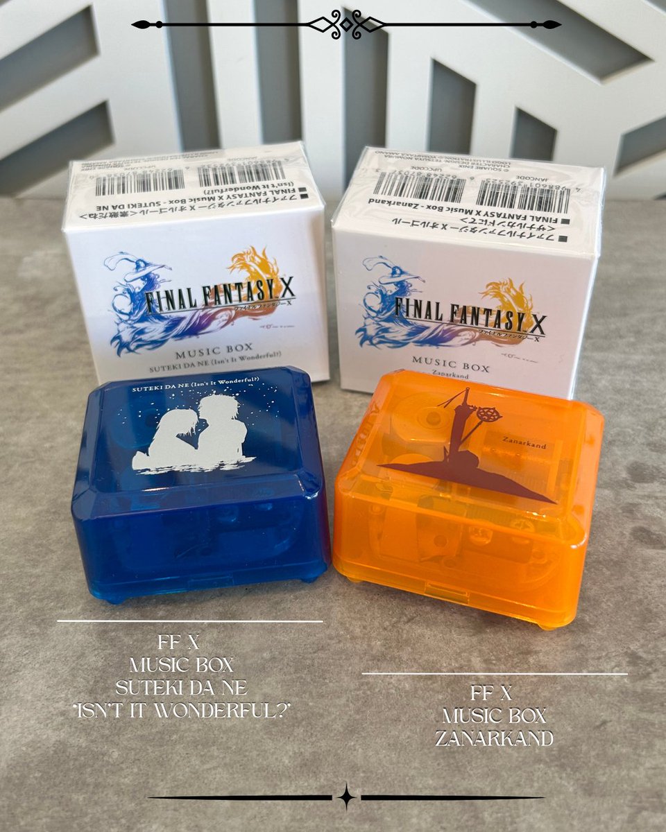 sqexcafela's tweet photo. This year, we celebrate the 25th anniversary of the beloved Final Fantasy X titles! Collect and commemorate with these new arrivals, ranging from musical memorabilia to soft, adorable plushies.

Available at Square Enix Cafe and Shop Los Angeles.
#ffx #finalfantasyx #yuna #tidus https://t.co/ICZ8NCqhU6