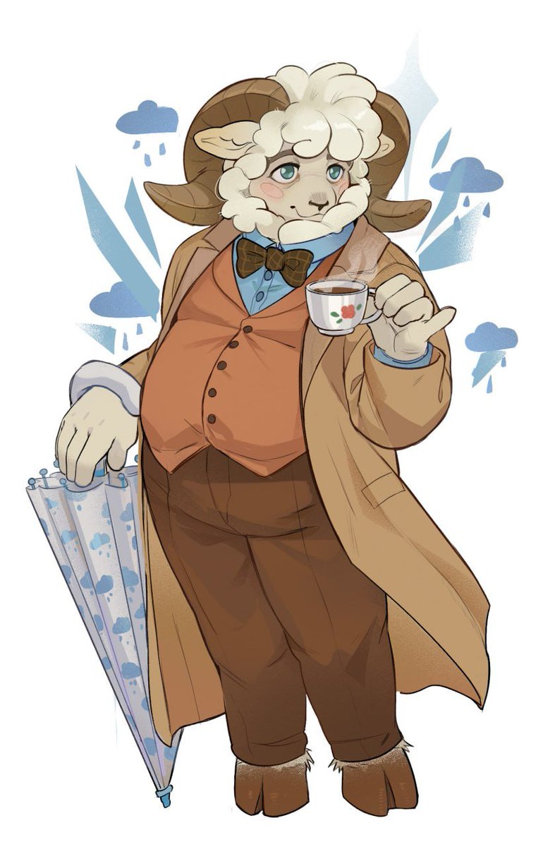 anideys's tweet photo. I was asked to draw Aziraphale as a lamb https://t.co/t2WBq7mnDJ