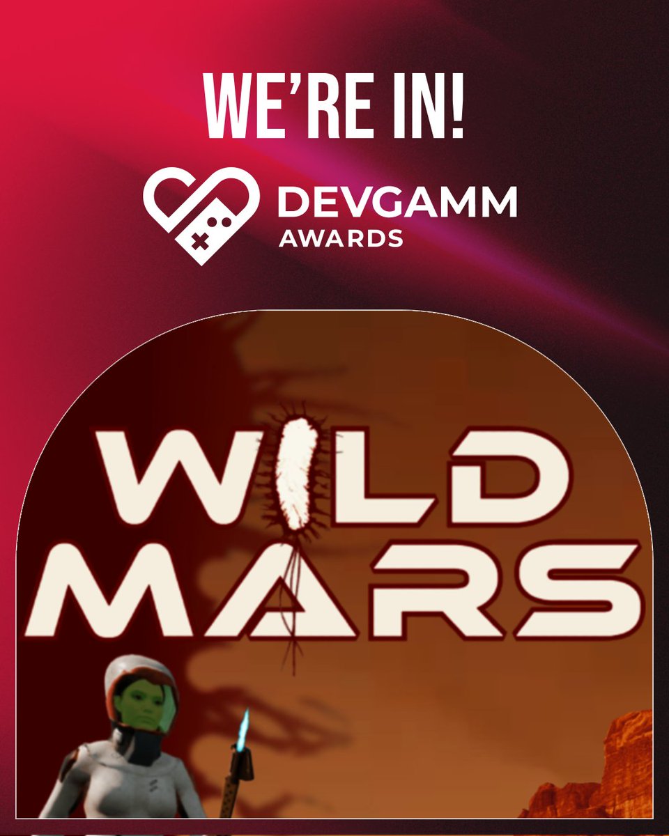ArtLevelDesign's tweet photo. We’re competing at the DevGAMM Awards 2026! 🏆
Big thanks to the organizers for the opportunity.
If you're working on a game, don’t miss your chance to be part of it! ➡️https://t.co/FLX4cWFeV0

Add Wild Mars to wishlist ➡️https://t.co/n6ZqraJ48F

 #DevGAMM #indiegame #indiedev https://t.co/E00oRDiqiQ