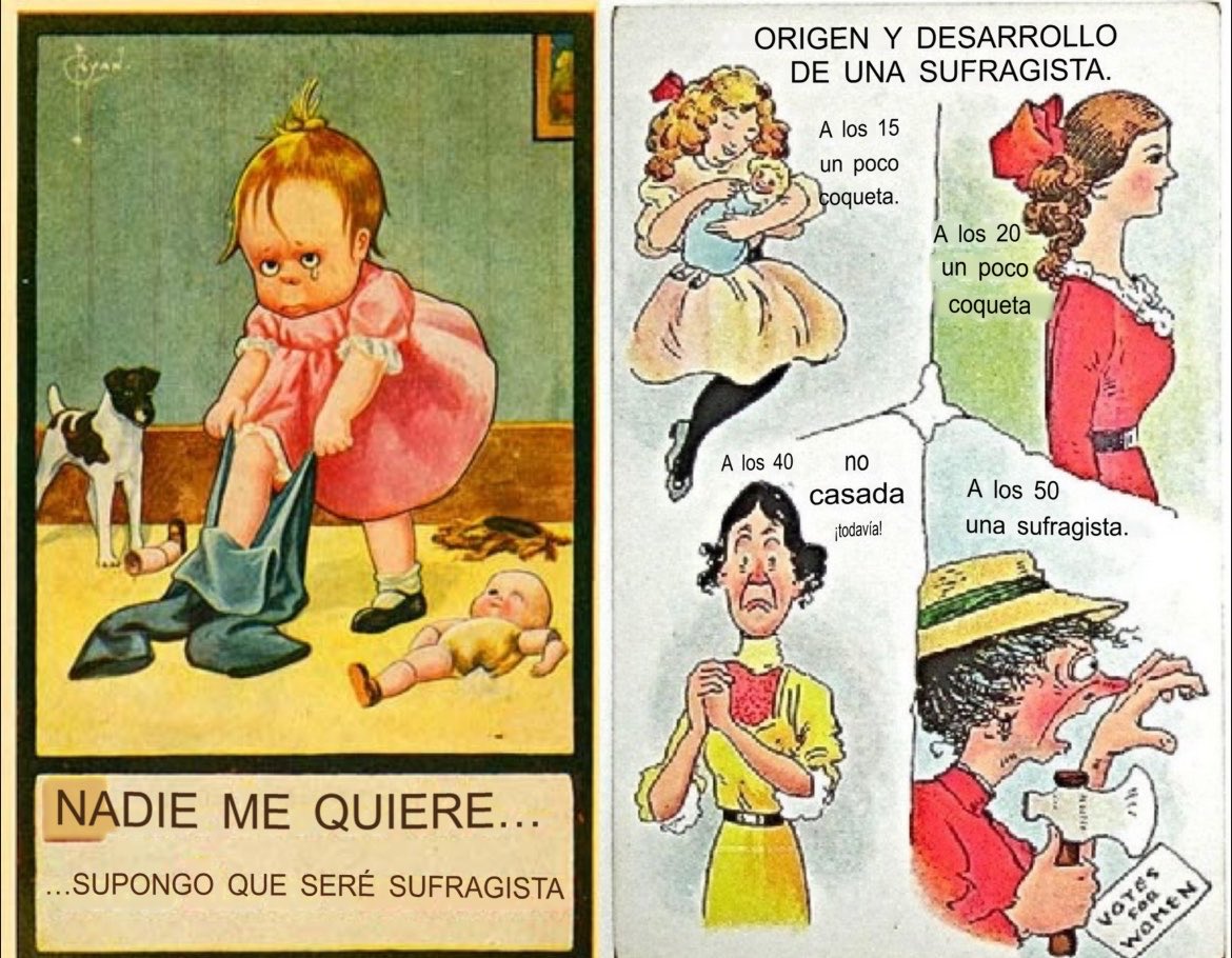 laraveidt's tweet photo. el mismo discurso de siempre a través de los siglos: hombres inseguros proyectando su miedo a que las mujeres no se conformen si tienen la oportunidad de elegir

la fantasía de que las mujeres se van a arrepentir lleva existiendo desde que obtuvimos el derecho al voto https://t.co/tOOnNTClOc