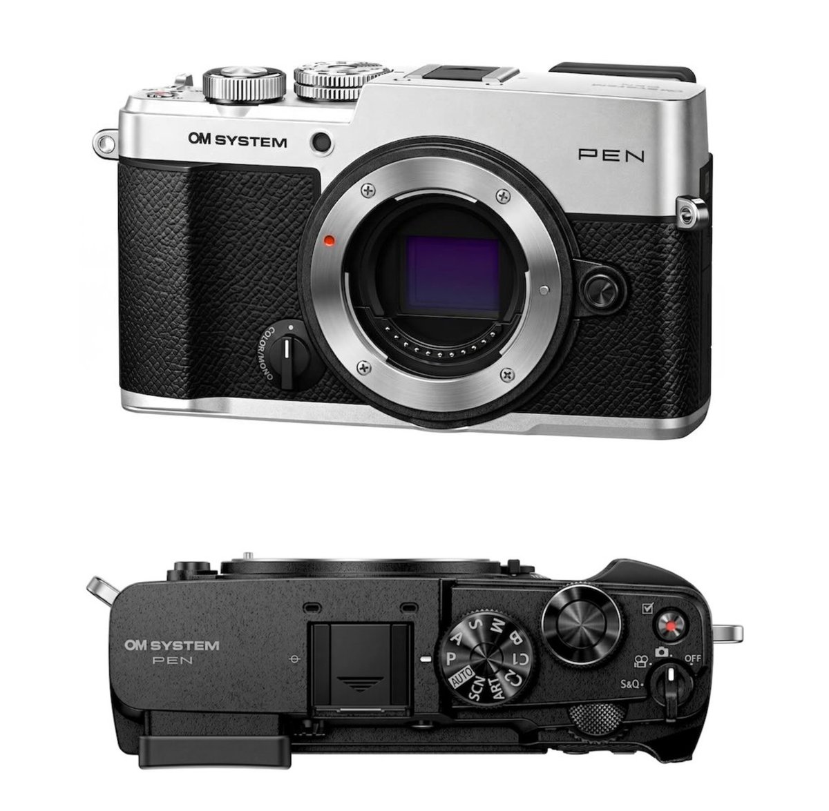 FukuiAsobiWeb's tweet photo. 43RumorsがOM SYSTEM関連の噂情報を発信。9月9日発表が予告されている新型PENカメラについて、最初のリーク画像を公開。E-P7とよく似た外観ですが、細部は大きく異なっているようです。

https://t.co/ExBF6XBh3p https://t.co/uufQejRP3Y