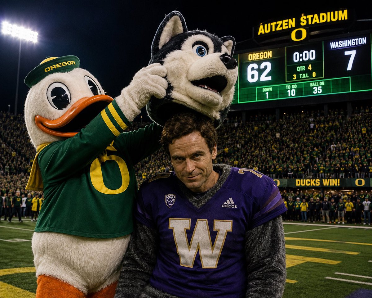 UofODuckFan08's tweet photo. @AvgMarinersFan_ @duckscrootin You don’t have 1. You have .5 of one and a bunch of others you claimed that the NCAA don’t recognize. Clown. https://t.co/txW8C0z2F4