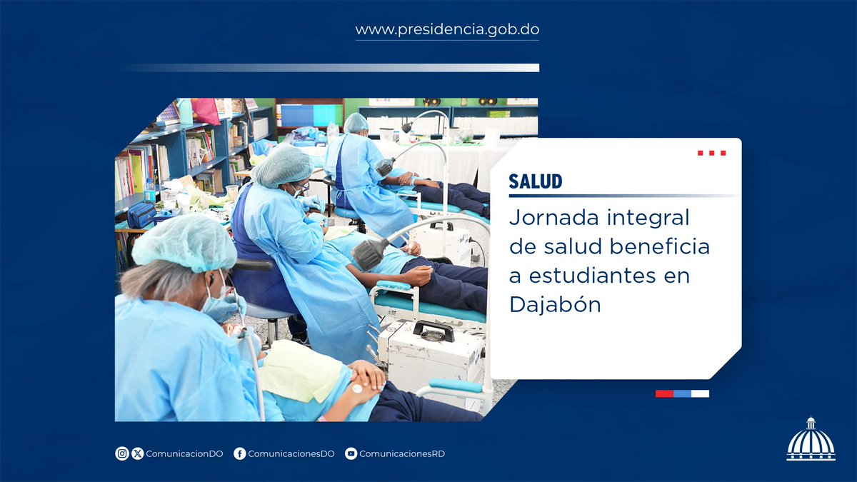 Comunicaciondo's tweet photo. Más de 600 estudiantes de Dajabón recibieron atenciones de salud visual, auditiva, bucal y epidemiológica en una jornada de @InabieRD, para contribuir a su bienestar y aprendizaje.

Más información 👉🏼 https://t.co/7iQRaO2RFU

#Salud #ComunicacionesDO https://t.co/RtUqSxAXIv