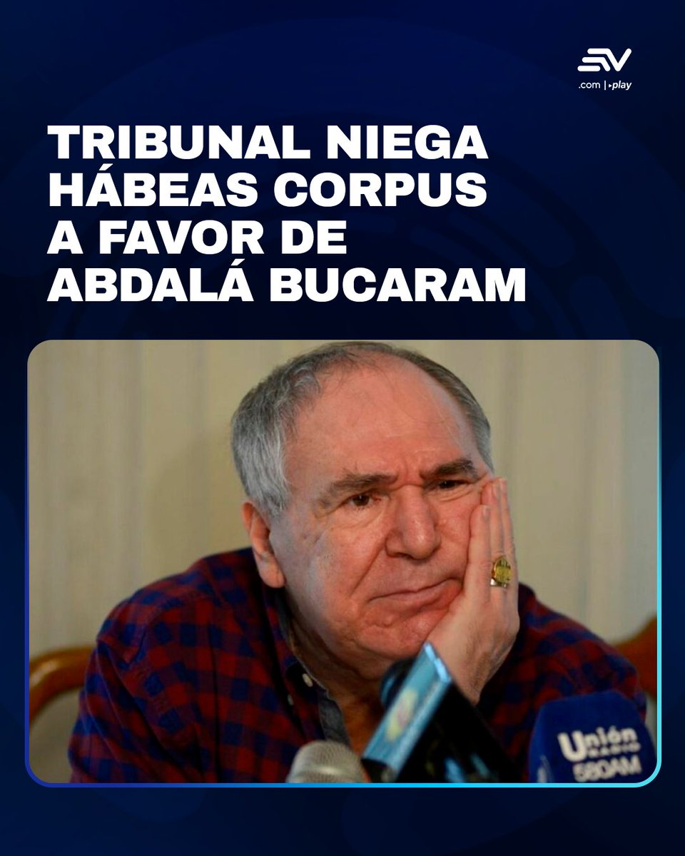 EcuavisaInforma's tweet photo. 📲 https://t.co/DRVhu8HENV 📌 Los jueces resolvieron que la orden de detención en contra de Abdalá Bucaram no vulnera su derecho a la salud ni a la vida, puesto que la aprehensión se ejecutará de forma exclusiva cuando culmine su internamiento. https://t.co/vdXMGIFALr