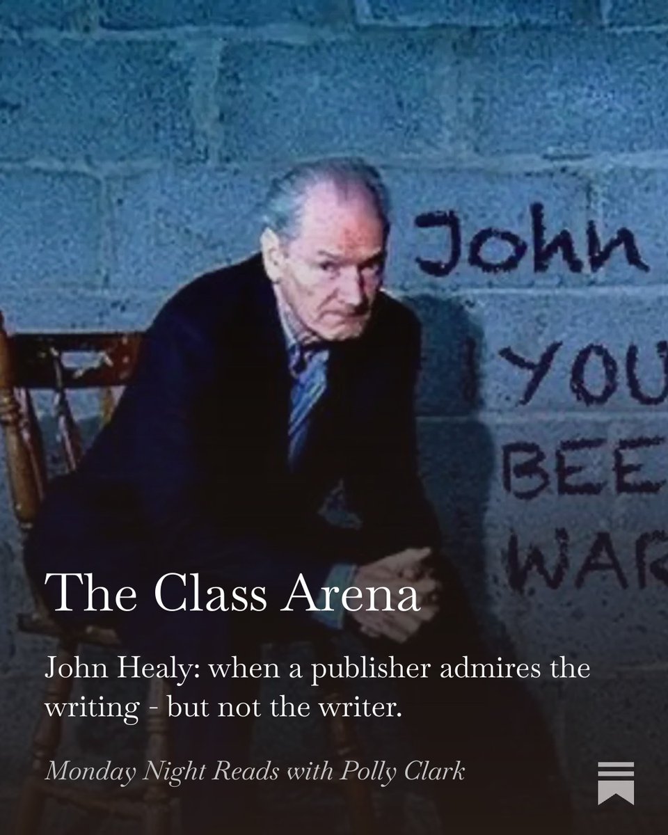 MsPollyClark's tweet photo. What happens when a publisher admires the writing – but not the writer?

John Healy, author of The Grass Arena and its sequel The Glass Cage – and the class divide that literary talent couldn’t bridge.

My latest essay, The Class Arena. Link below 👇 https://t.co/P0WwcZuLGi