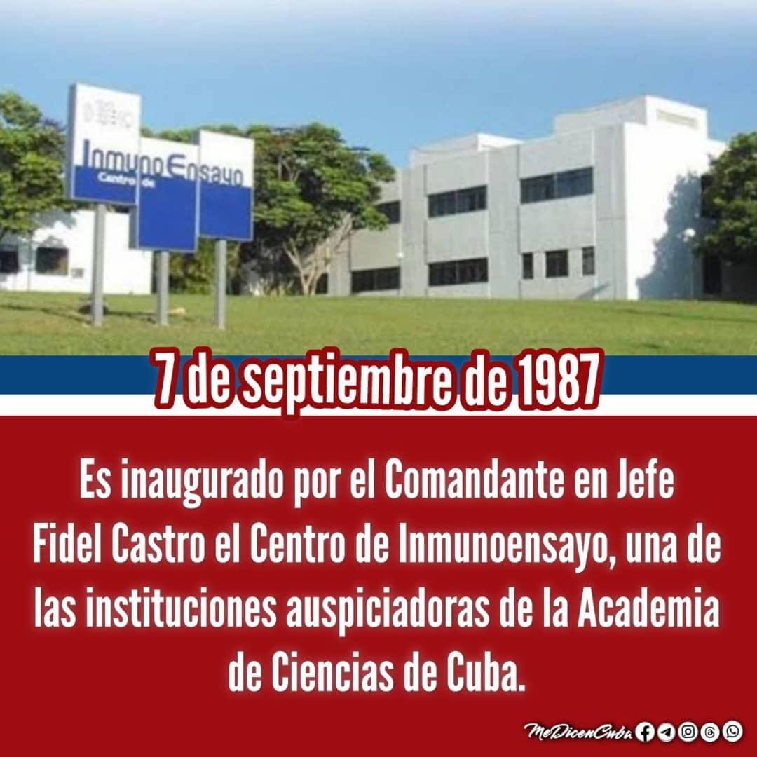 E_Rectora's tweet photo. Centro científico que impulsó el desarrollo del diagnóstico de enfermedades infecciosas, endocrinas y trastornos del desarrollo
Con ellos se mejoraron indicadores de salud que dependen d un diagnóstico oportuno 
#Cuba 🇨🇺 
Gracias Fidel
#CubaPorLaSalud 
#CubaPorLaVida
@MINSAPCuba https://t.co/n0uQZFt9LT