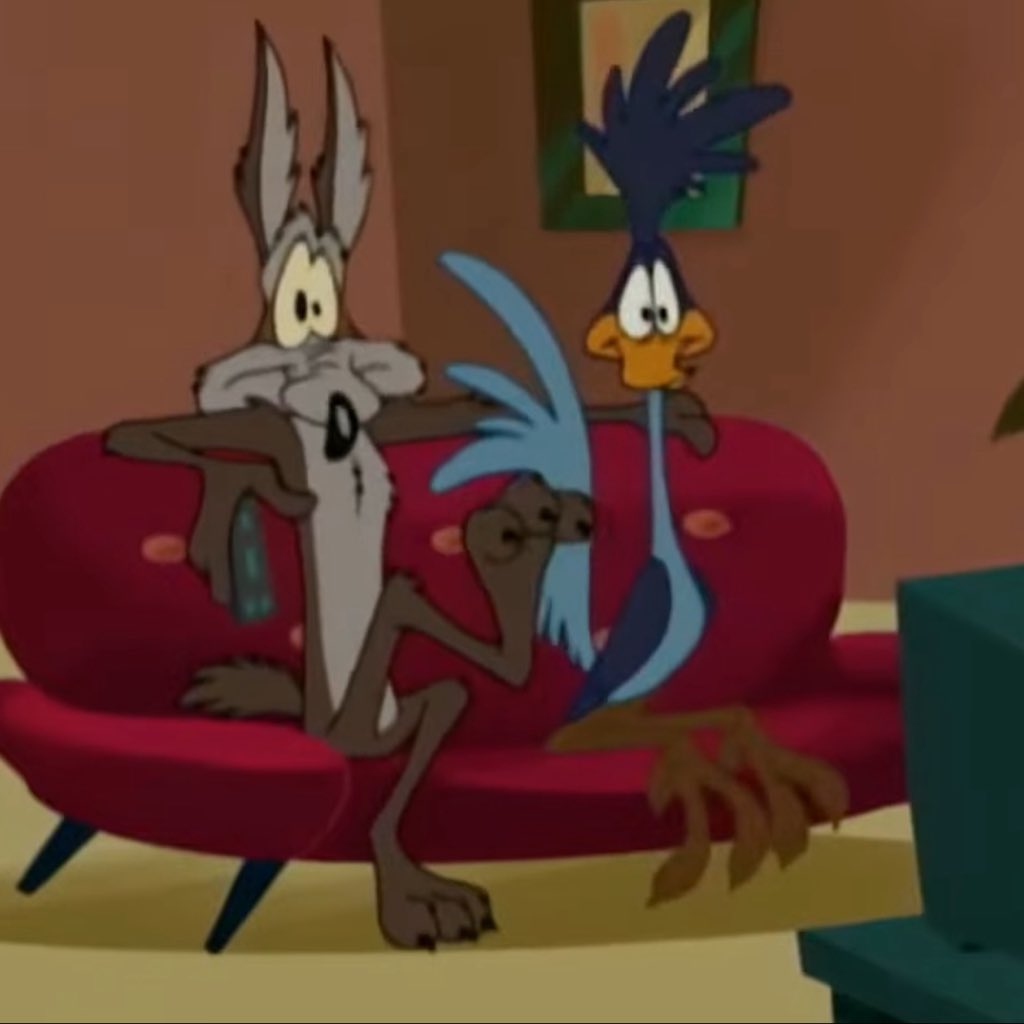 rodeorosebud's tweet photo. “i grew up watching REAL cartoons like looney tunes, the younger generation wouldn’t understand.”

the younger generation: god i fucking love wile e coyote and road runner toxic doomed yaoi https://t.co/mYWge1zafo