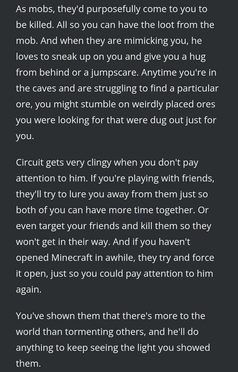 c0mput3rbugz's tweet photo. What if Void Entities wanted your love instead of your life:

1. Circuit

This is more like a writing exercise for me, as I'm trying to get better at it. So I came up with making Void Entities falling in love with the Player

#thebrokenscript https://t.co/IWXVR0ry2N