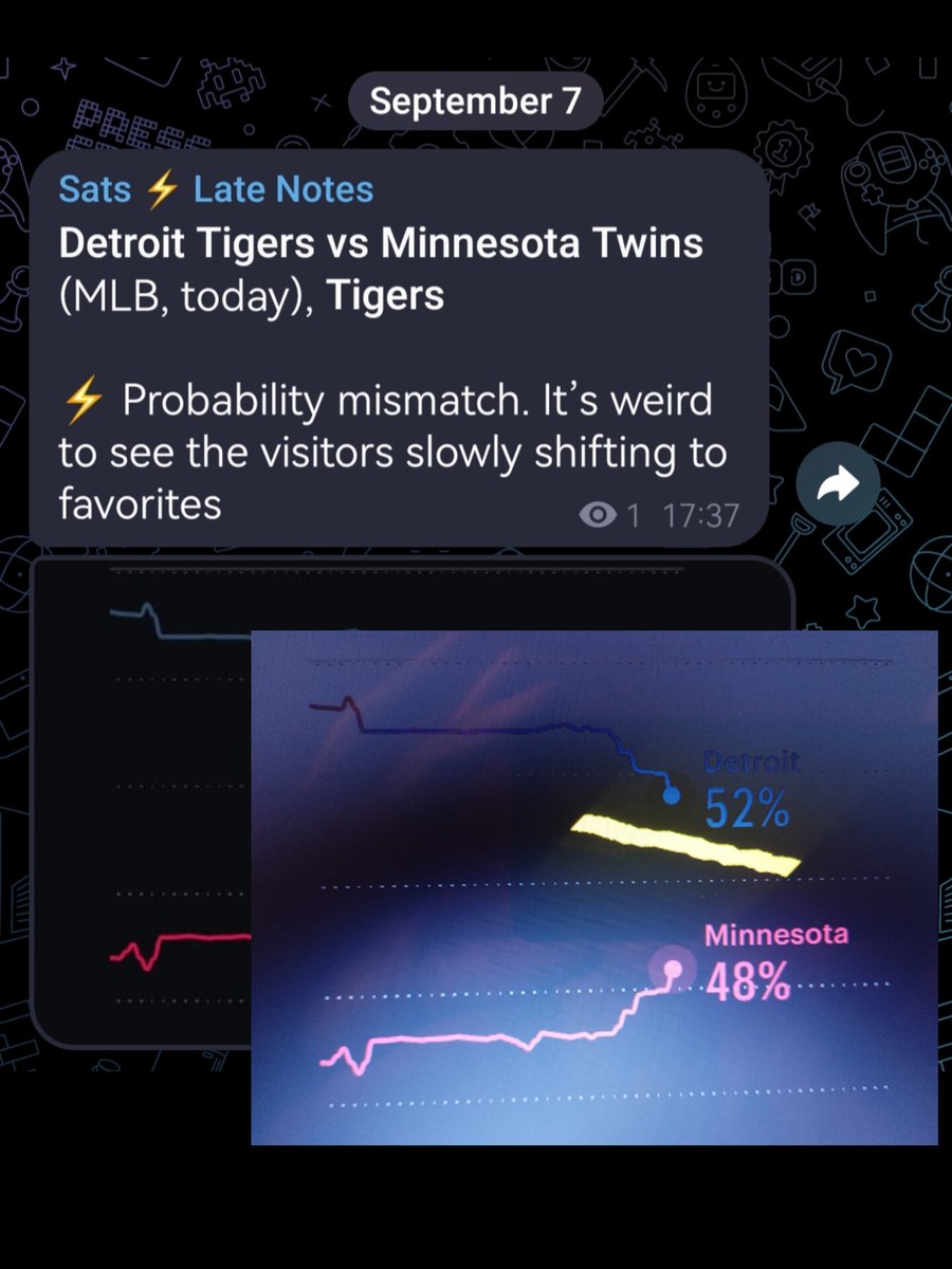 betmeteor's tweet photo. Watching

Detroit Tigers vs Minnesota Twins (MLB)

⚡️ Probability mismatch. It’s weird to see the visitors slowly shifting to favorites https://t.co/PKVQuRVYKo