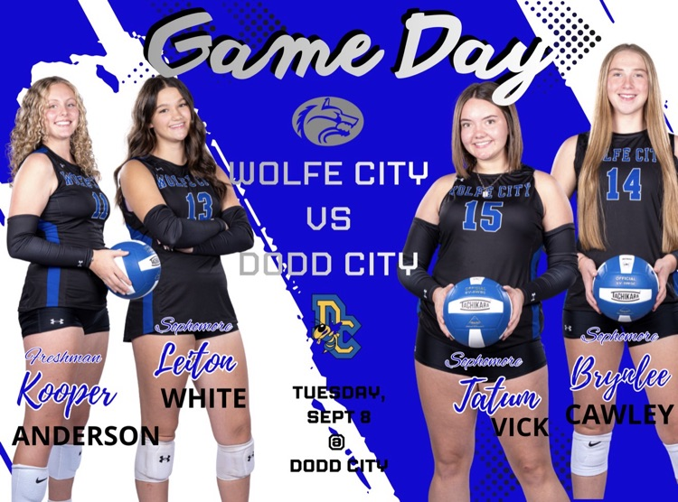 wcisd's tweet photo. 🏐LADY WOLVES GAME DAY 🐺
Lady Wolves are headed to Dodd City tomorrow!
📆 Tuesday, September 8th
📍 Dodd City HS
⏰JV 5:00pm Varsity following https://t.co/2ckrt3vawU