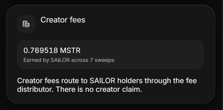 SailorMSTR's tweet photo. We haven't graduated yet, but the first fees were already shared to holders!

0.77 $MSTR to our holders! https://t.co/5jVIrcR6kG