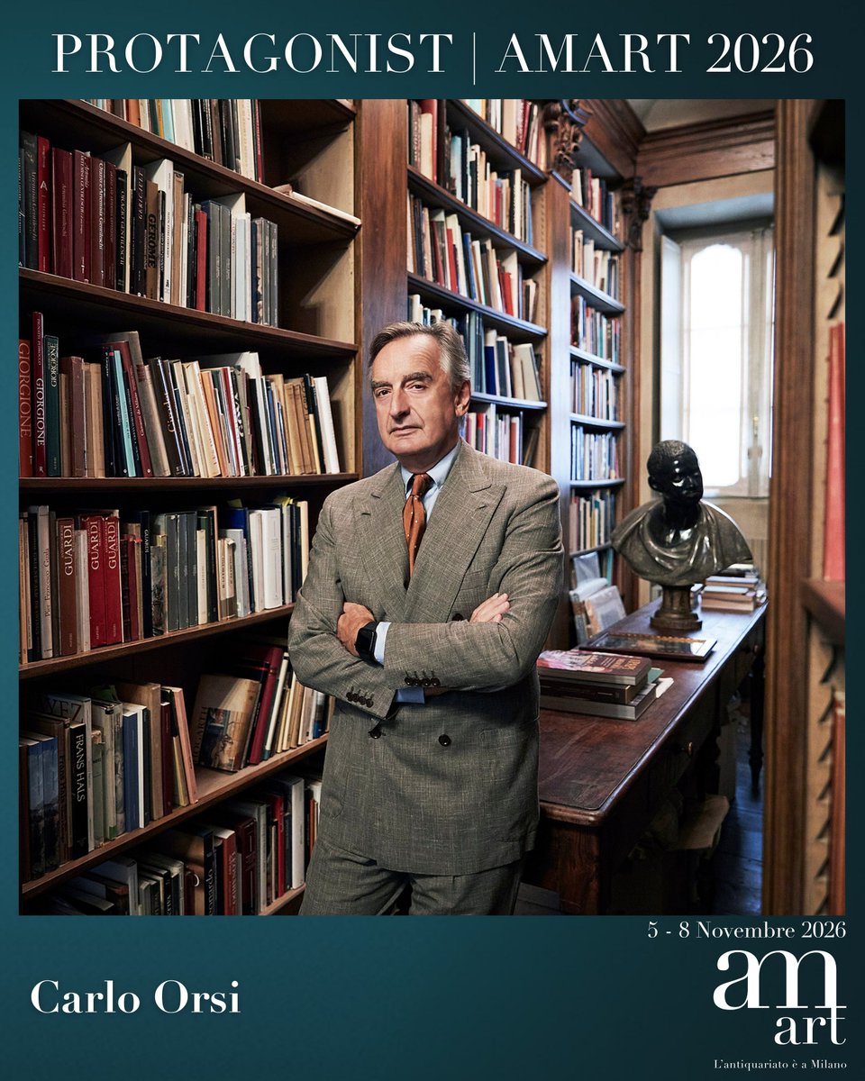 ArtemidePr's tweet photo. Protagonist | #AMART 2026 presenta Carlo Orsi, Pres. #AntiquaridItalia e #AmicidiBrera.

Dal 1952 la Galleria Orsi è un punto di riferimento per il #collezionismo internazionale d'#arteantica (300-700). distinguendosi per la qualità delle opere trattate.

https://t.co/bndo6S7Kpz https://t.co/A0EPBeVSi5