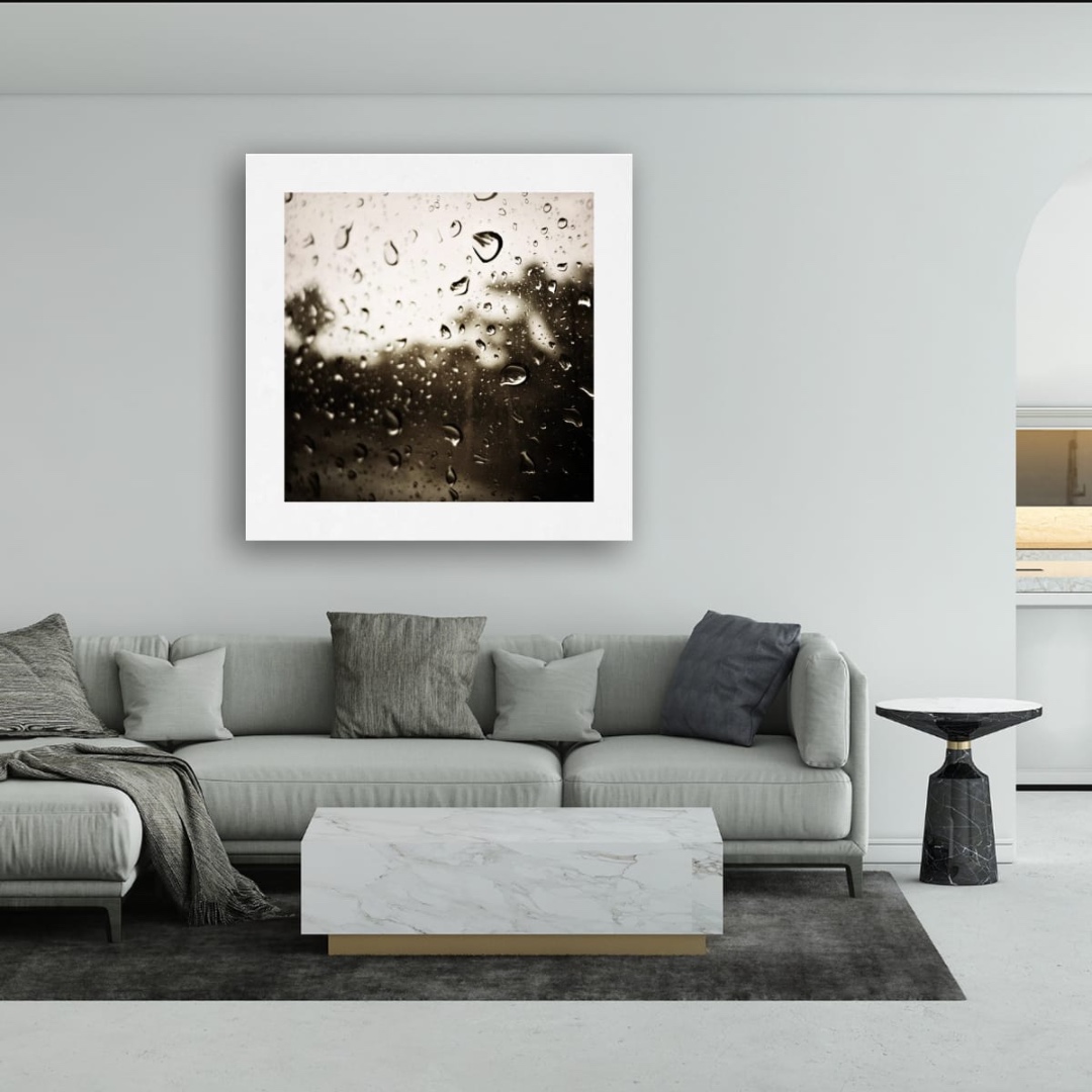 FrancesShitwu1's tweet photo. Raindrops on Window—each droplet holds a tiny world as the landscape beyond fades into sepia. Which draws you in: the large center droplet or the small cluster at the top? https://t.co/82Ze0xoQQS