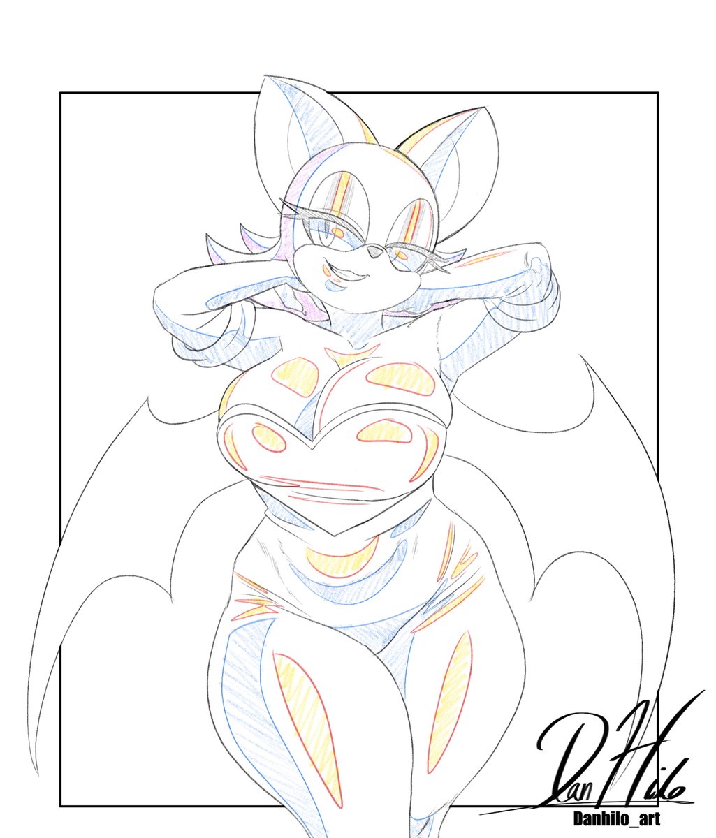 Danhilo_art's tweet photo. A sketch of Rouge the bat! 

#sonicthehedgehog #RougeTheBat #fanart https://t.co/fWOWKy9nEZ