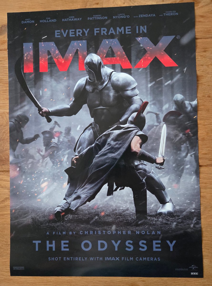 suzukyo7's tweet photo. IMAXレーザーで鑑賞。音響と重低音の振動が凄かった。長尺の映画ではあるけれど、長さは感じない。犬と弓で泣く。#オデュセイア #映画 #IMAX #IMAXレーザー https://t.co/dzWDECZ1Gt