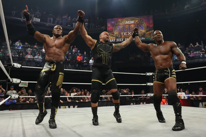 DFWShittaker's tweet photo. Big Tasty, Mason and I, we're only just getting started in here.

We're here to bring the pain. We're here to hurt people.

When you get in the ring with the Big Tasty Corp, you walk out a shell of your old self.

Vote Big Tasty Corporation https://t.co/vtifzMZqYr