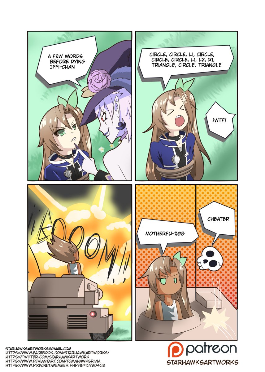StarhawkX3's tweet photo. Un viejo clásico. El truco del tanque nunca falla.
Un 4koma que hice hace años atras.
#neptunia #4koma #comic https://t.co/otPhLdYs1x