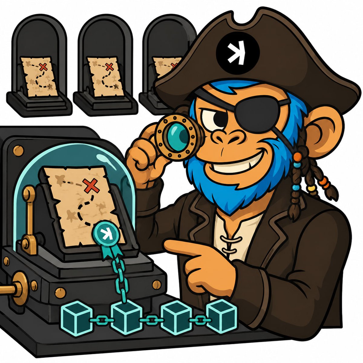 Pirates_Kaspa's tweet photo. An NFT image can be copied and displayed.
But its origin, ownership and history
can be verified clearly 🏴‍☠️
#PirateKaspa #KaspaNFT #KRC721 #DigitalOwnership #NFTCommunity #Kaspa https://t.co/WOepUy2JQM