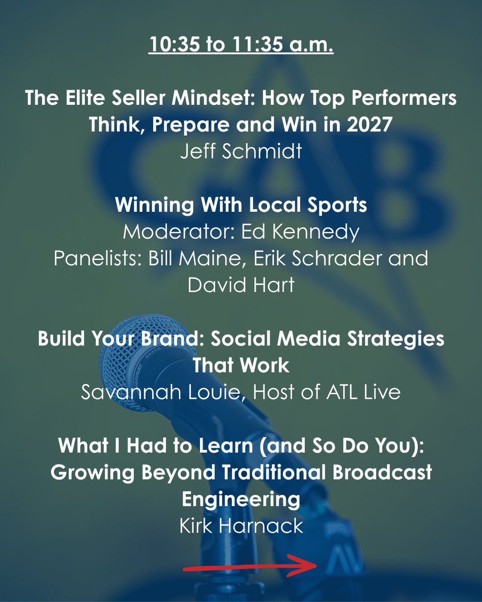 GABroadcasters's tweet photo. Happy Labor Day! ❤️ Today, the GAB is excited to announce the lineup for Education Sessions at #GABCON2026. Drop a comment and let us know which one you're most excited for! ⬇️ https://t.co/Erb853BwUa