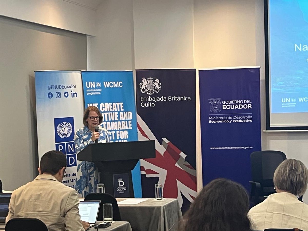 LibbyGreenFCDO's tweet photo. Fue un gusto participar en el lanzamiento de la iniciativa #NTSP para #Ecuador 🇪🇨 💚@DefraGovUK contribuye a generar evidencia y recomendaciones de política que incorporan el valor de la naturaleza en la toma de decisiones económicas. 🇬🇧🤝🇪🇨 @PNUDEcuador @INABIO_EC @unepwcmc https://t.co/zI9SdFSSxB